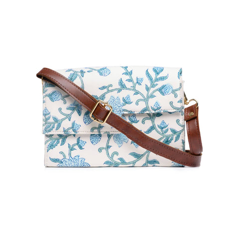 EARTH LOTUS JAAL COTTON PRINTED BOX BAG