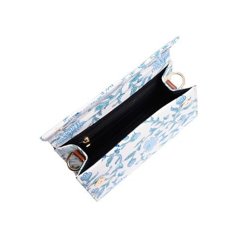EARTH LOTUS JAAL COTTON PRINTED BOX BAG