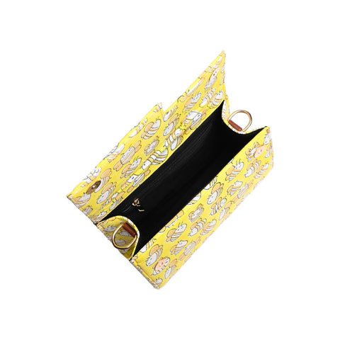 HONEY BEE_YELLOW COTTON PRINTED BOX BAG