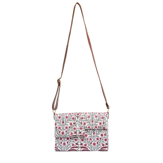 TESSELLATION BOUQUET HAND BLOCK COTTON PRINTED BOX BAG