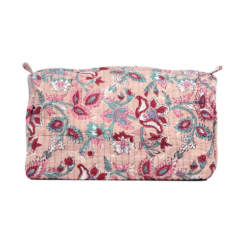 ROSE WOOD JAL QUILTED TOILETRY POUCH