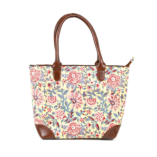 YELLOW TREE OF LIFE TOTE BAG