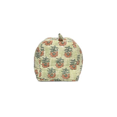 FOREST GHOST GREEN PRINTED QUILTED TOILETRY POUCH