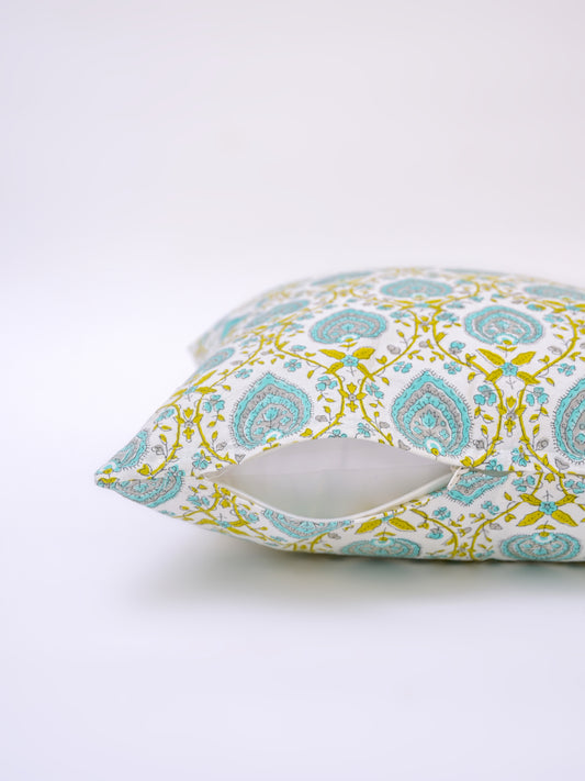 XQUIC FLORAL - COTTON PRINTED SQUARE CUSHION COVER