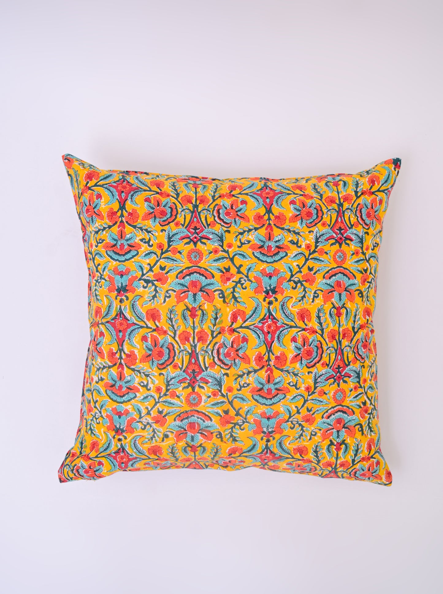 UMAY FLORAL - COTTON PRINTED SQUARE CUSHION COVER