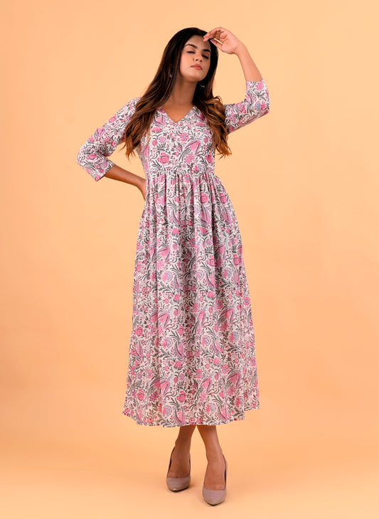 Chintz Jaal Printed Women's Cotton Dress