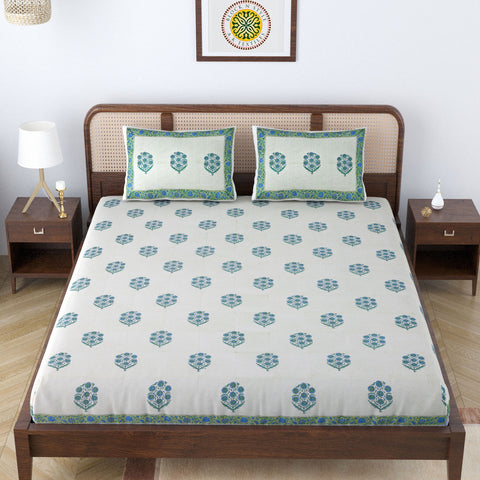 BOUQUET DOUBLE BEDCOVER WITH PILLOW