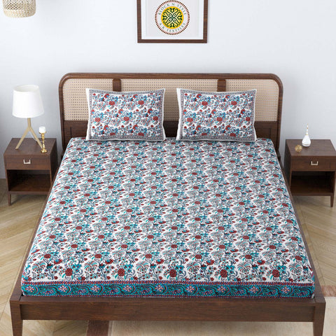 TROPICAL BLOOMING DOUBLE BEDCOVER