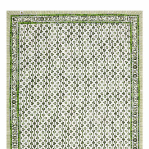 RAKHI BUTTI SINGLE BEDCOVER-GREEN