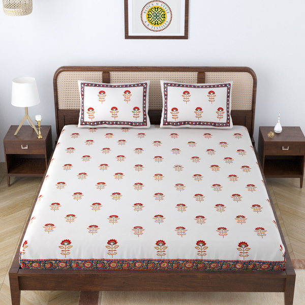 SUN FLOWER BUTTA DOUBLE BEDCOVER