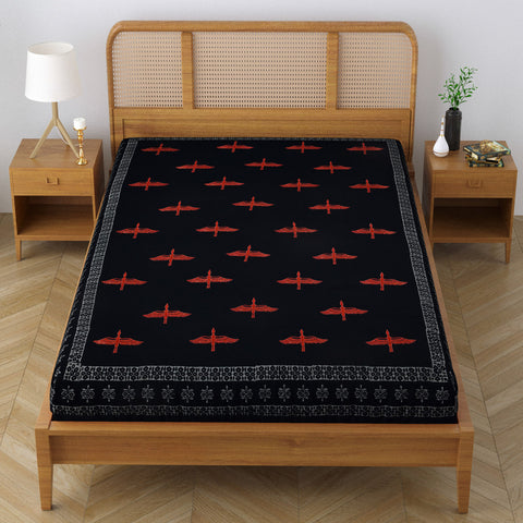 JATYU SINGLE BEDCOVER- RED