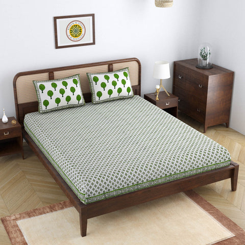 RAKHI BUTTI BEDCOVER WITH PILLOW
