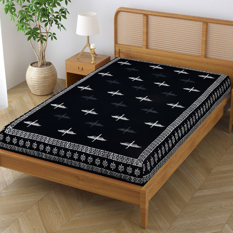 JATYU SINGLE BEDCOVER- WHITE
