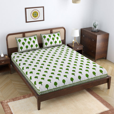 KADAM TREE DOUBLE BEDCOVER WITH PILLOW