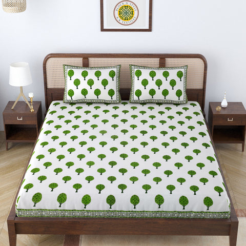 KADAM TREE DOUBLE BEDCOVER WITH PILLOW