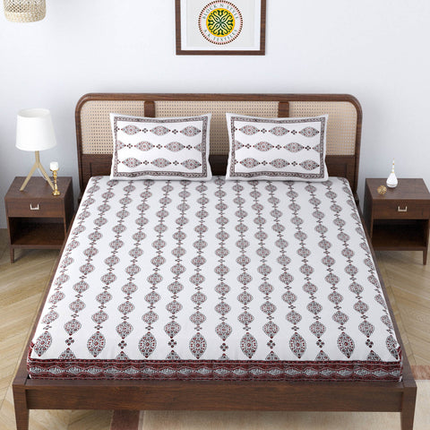 CALICO BUTTA DOUBLE BEDCOVER WITH PILLOW