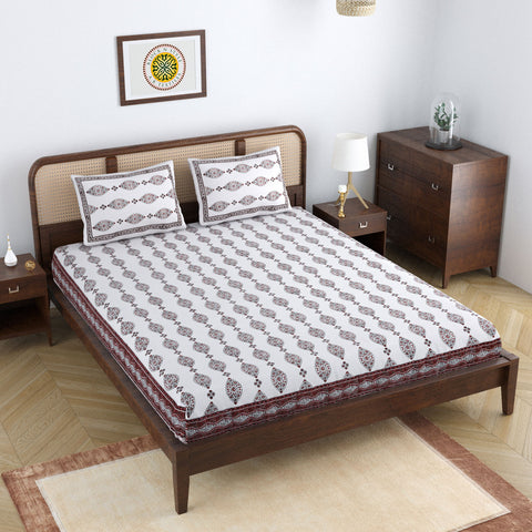 CALICO BUTTA DOUBLE BEDCOVER WITH PILLOW