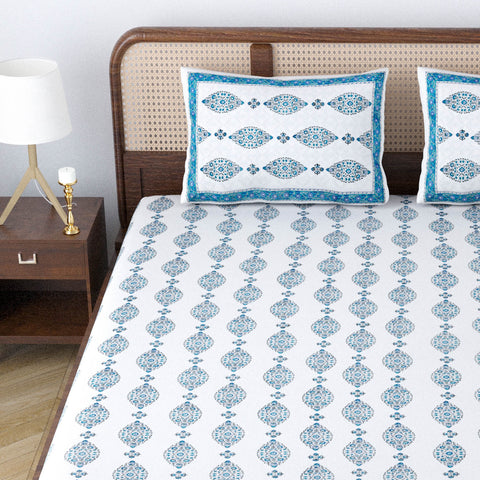 CALICO BUTTA DOUBLE BEDCOVER WITH PILLOW