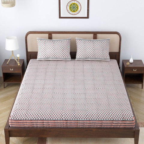 LOTUS BUTTI DOUBLE BEDCOVER WITH PILLOW