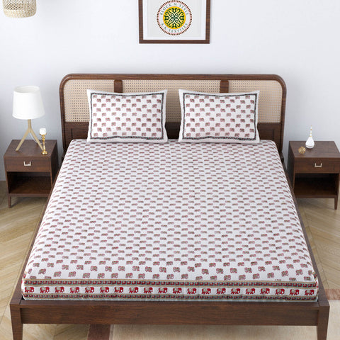 ELEPHANT DOUBLE BEDCOVER WITH PILLOW