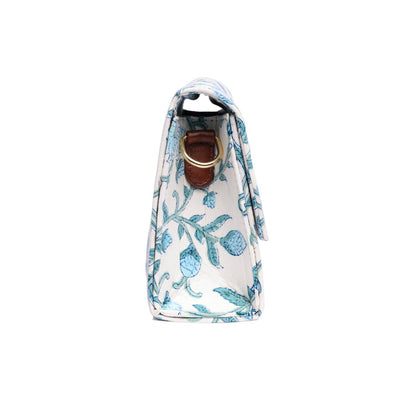 EARTH LOTUS JAAL COTTON PRINTED BOX BAG