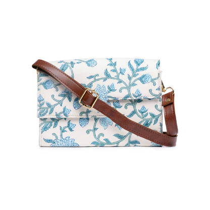 EARTH LOTUS JAAL COTTON PRINTED BOX BAG