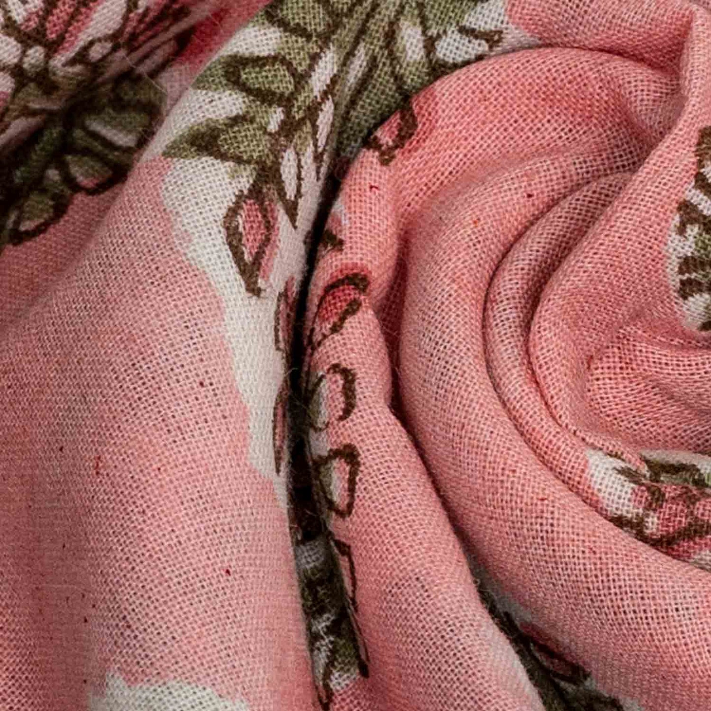 BLOCK PRINTED COTTON FABRIC CARDMOM BUTTI