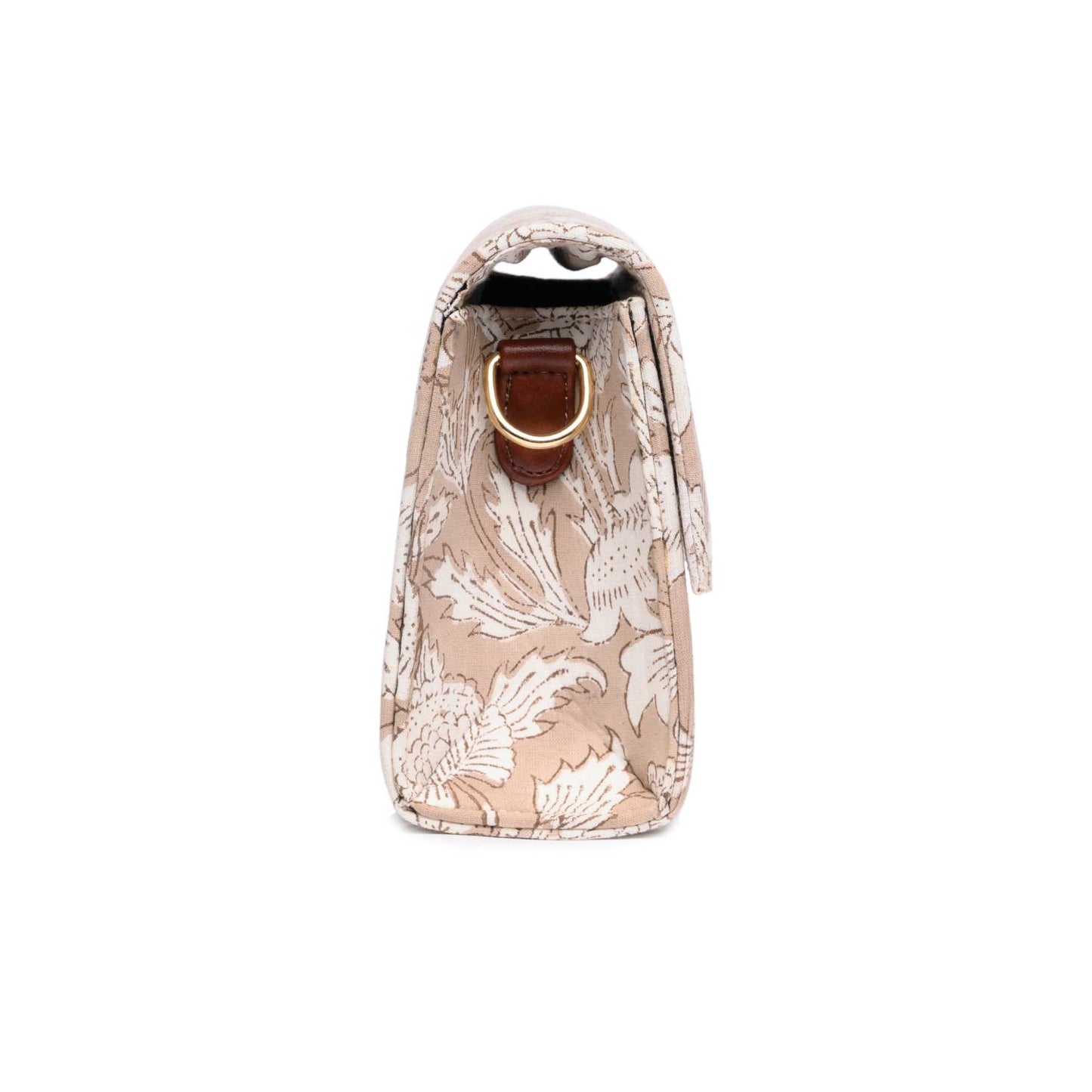 SAPPHIRE JAAL_TAUPE COTTON PRINTED BOX BAG