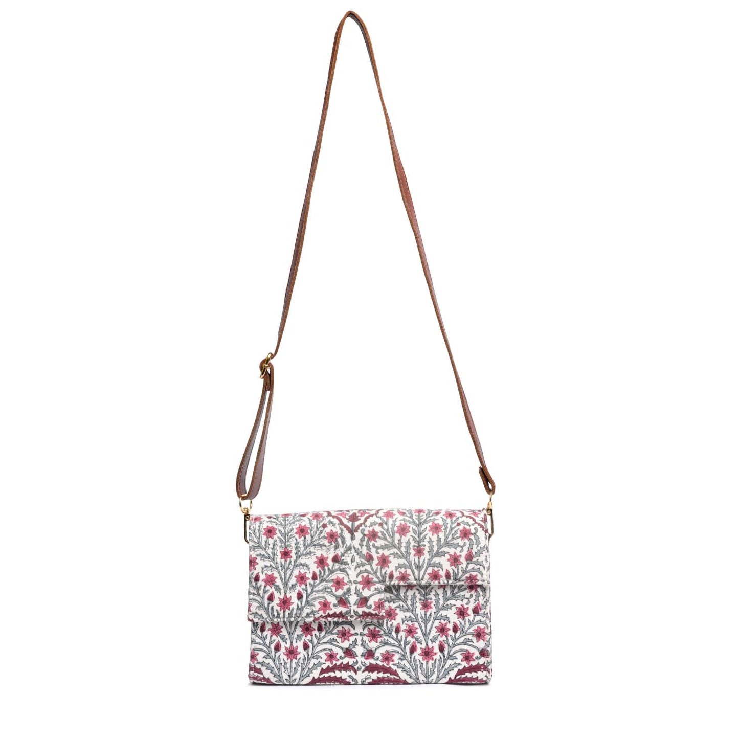TESSELLATION BOUQUET HAND BLOCK COTTON PRINTED BOX BAG