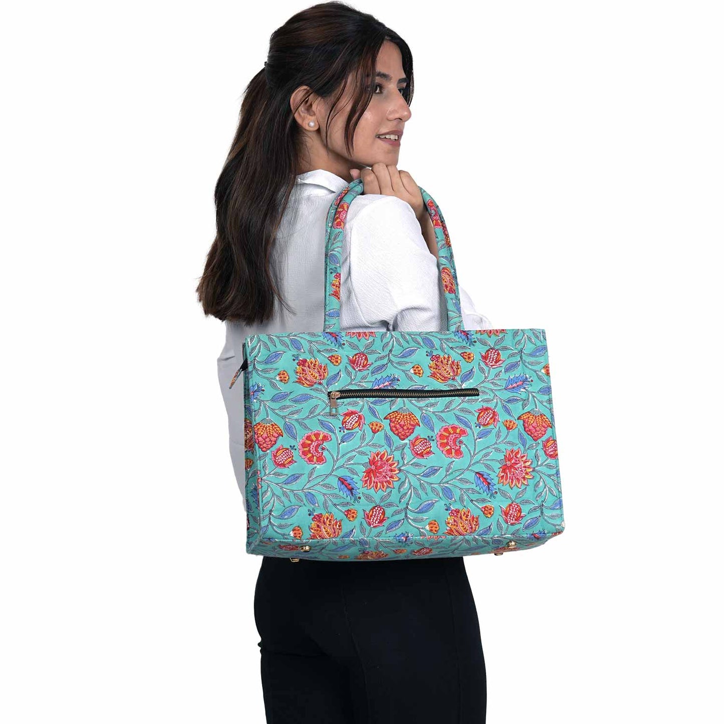 POMGRANATE WORLD COTTON PRINTED TOTE BAG