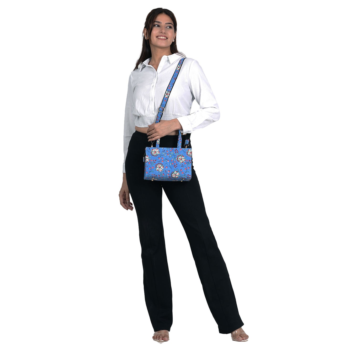 OCTOPUS COTTON PRINTED TOTE WITH SLING BAG