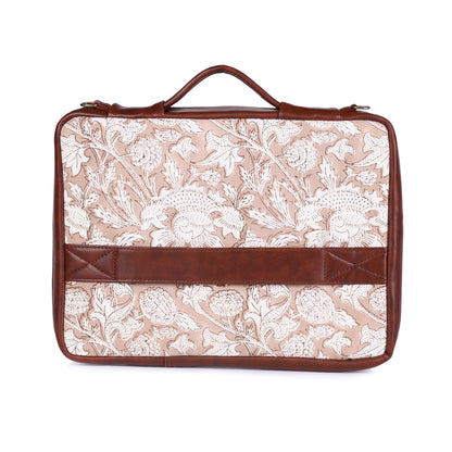 SAPPHIRE JAAL_TAUPE HAND BLOCK COTTON PRINTED LAPTOP SLEEVE 13″
