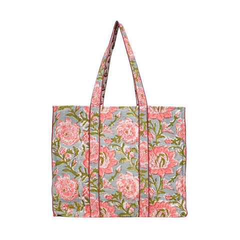 THAI ROSE QUILTED TOTE BAG