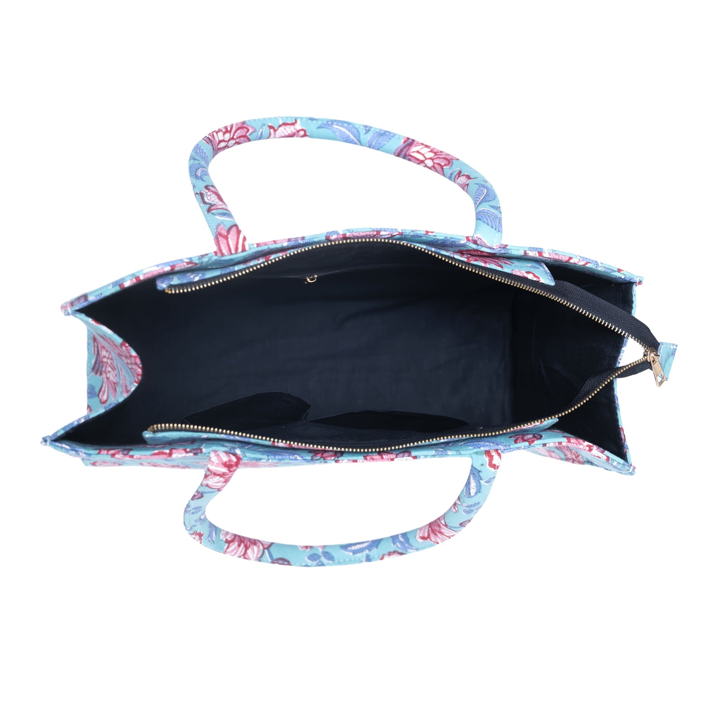 LILY HIBISCUS COTTON PRINTED TOTE BAG