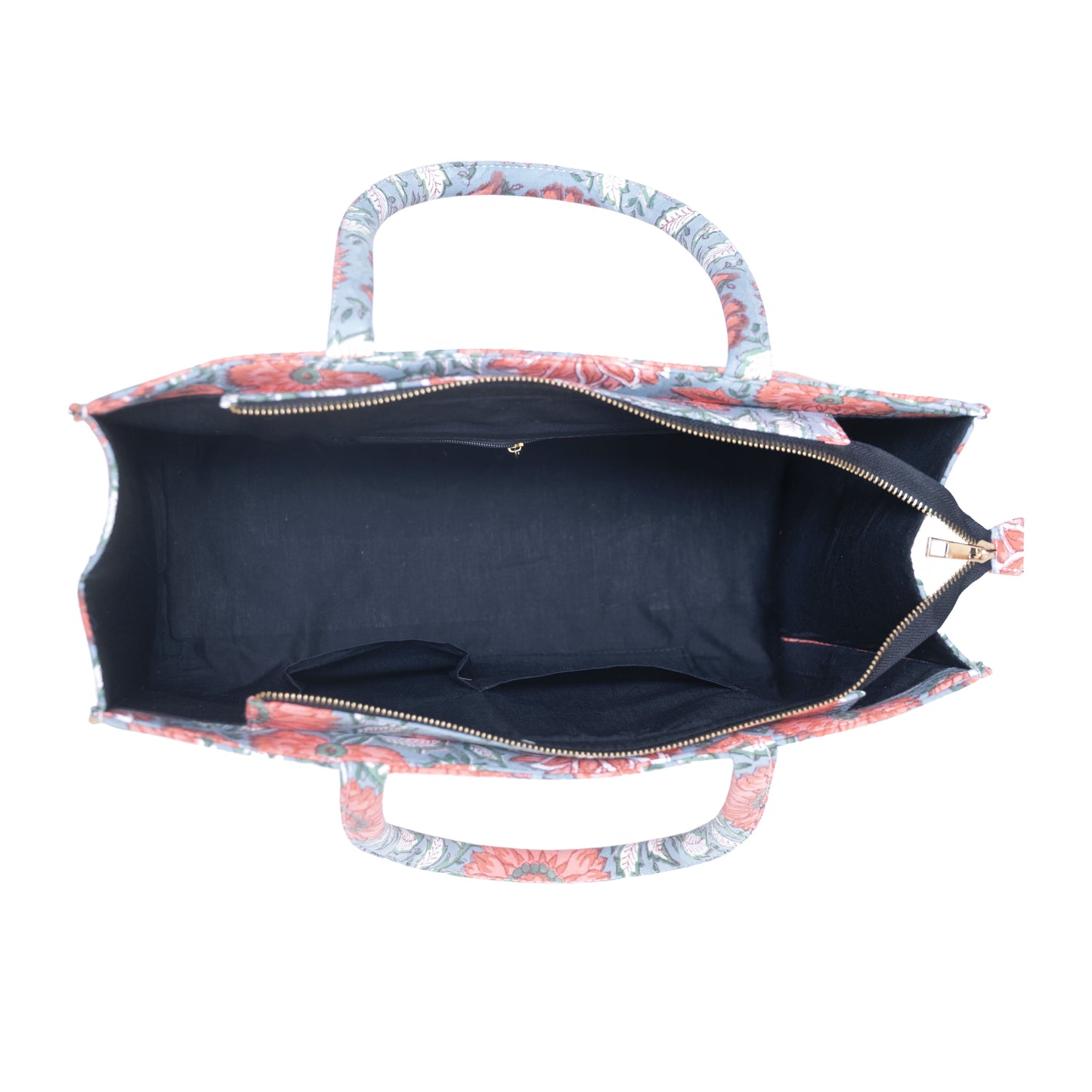 THAI SUN FLOWER COTTON PRINTED TOTE BAG