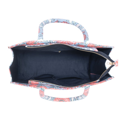 THAI SUN FLOWER COTTON PRINTED TOTE BAG