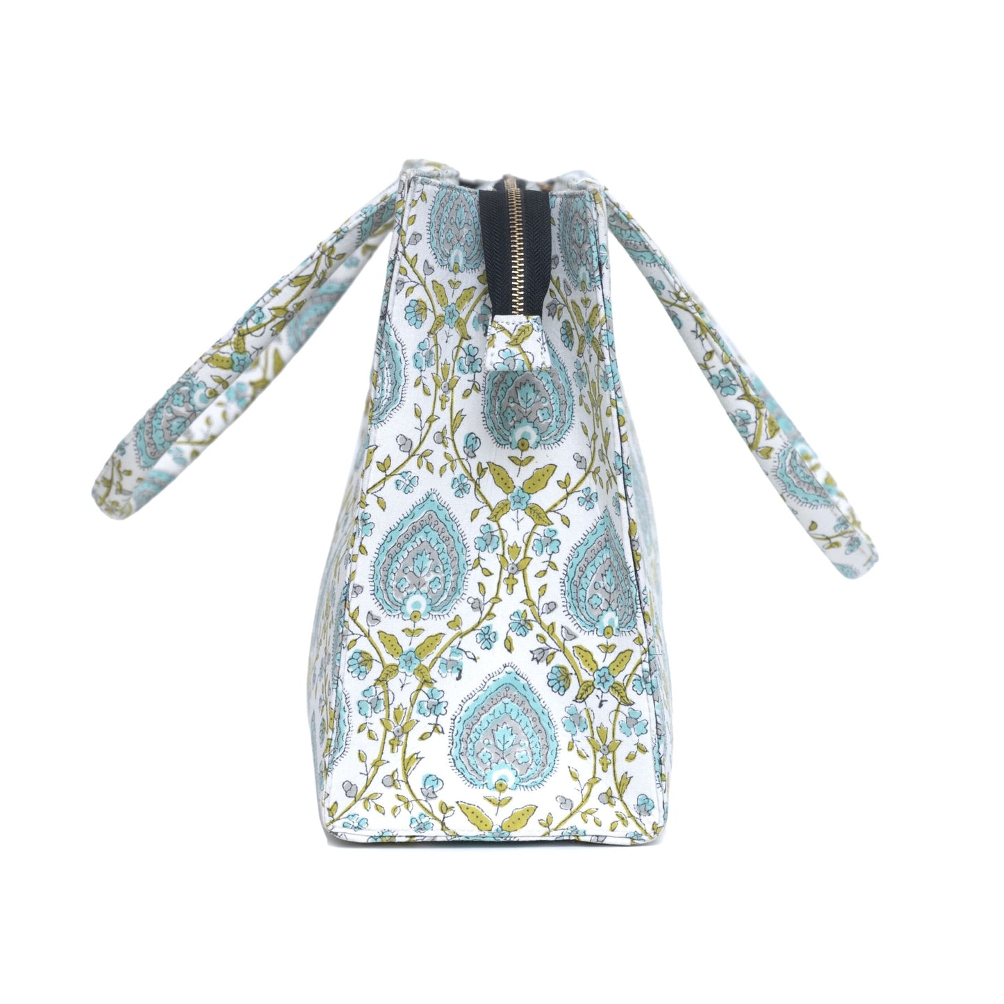 PEEPAL LEAF COTTON PRINTED TOTE BAG