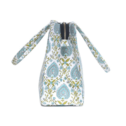 PEEPAL LEAF COTTON PRINTED TOTE BAG