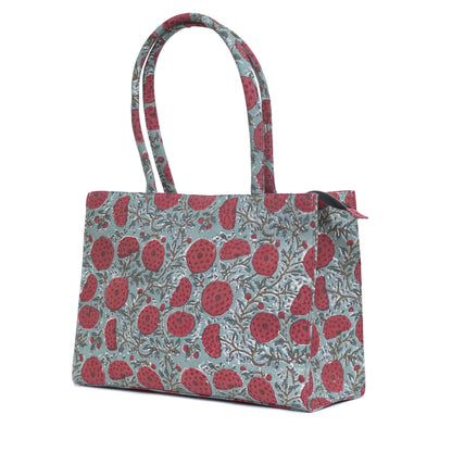 MARRY GOLD COTTON PRINTED TOTE BAG
