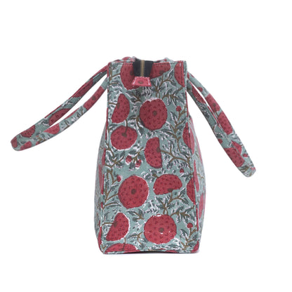 MARRY GOLD COTTON PRINTED TOTE BAG