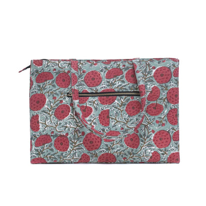 MARRY GOLD COTTON PRINTED TOTE BAG
