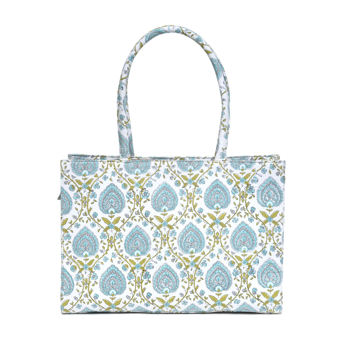 PEEPAL LEAF COTTON PRINTED TOTE BAG