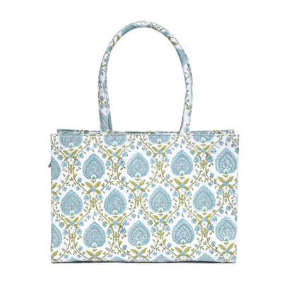 PEEPAL LEAF COTTON PRINTED TOTE BAG