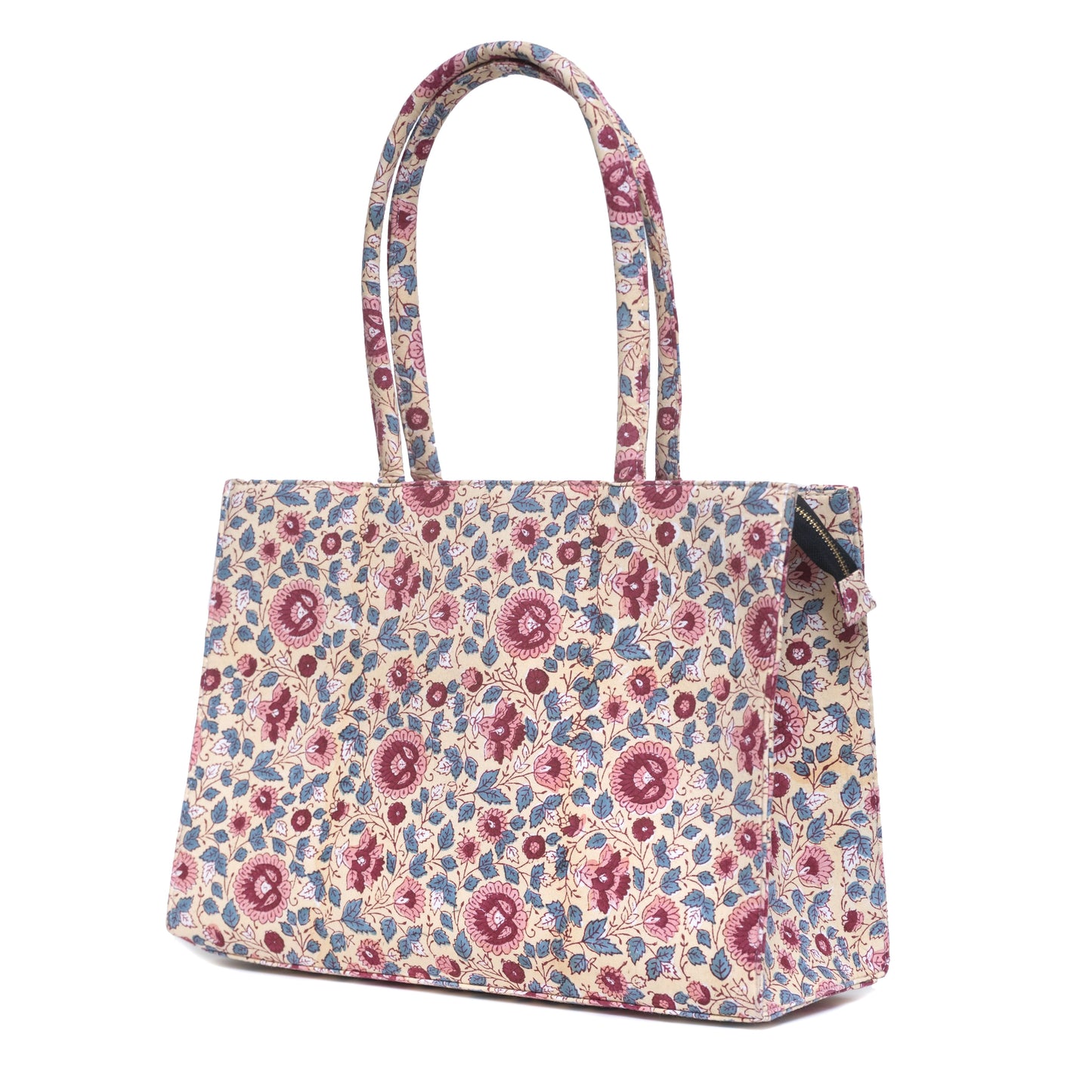 ROOH ROSE COTTON PRINTED TOTE BAG