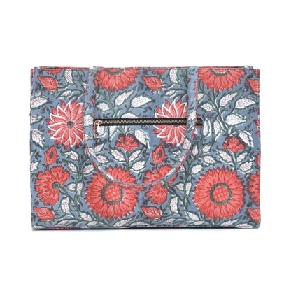 THAI SUN FLOWER COTTON PRINTED TOTE BAG