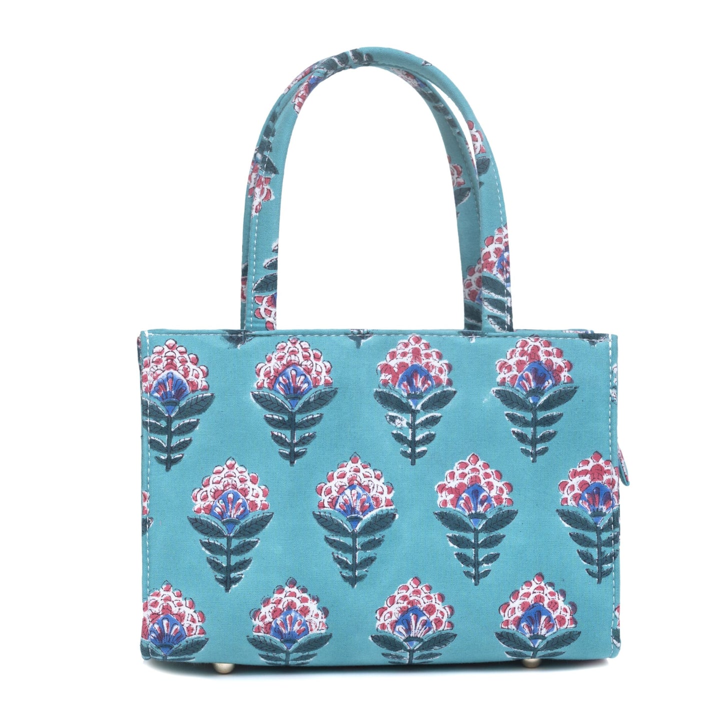 SNAKE CHARM COTTON PRINTED TOTE WITH SLING BAG