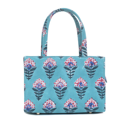 SNAKE CHARM COTTON PRINTED TOTE WITH SLING BAG