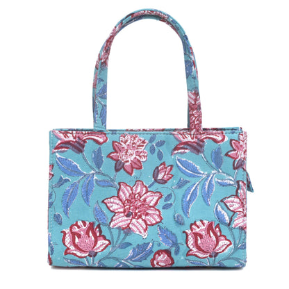 LILY HIBISCUS COTTON PRINTED TOTE WITH BAG