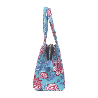 LILY HIBISCUS COTTON PRINTED TOTE WITH BAG