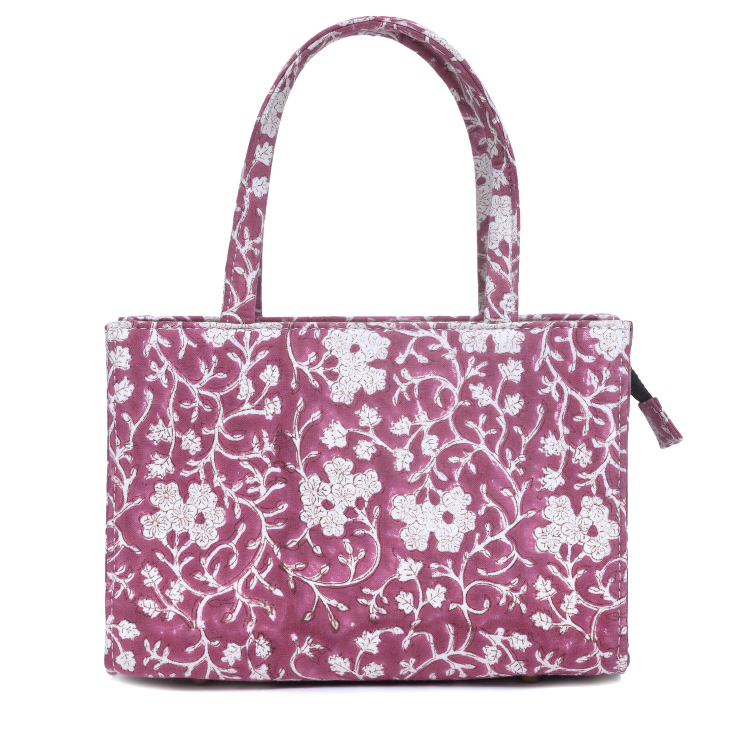 WINE COCKTAIL COTTON PRINTED TOTE WITH SLING BAG